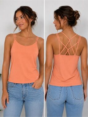Gymshark Training Strappy Tank in Sunset Orange Size Large